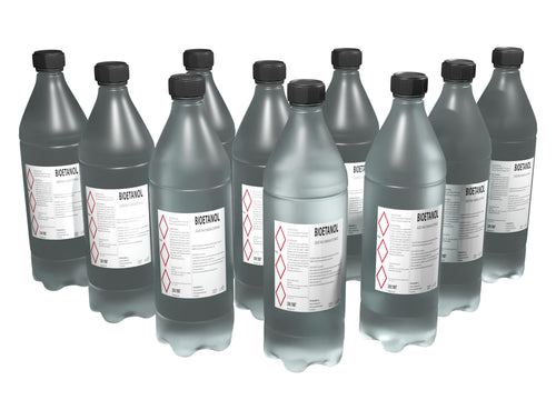 Bioetanol, combustible de origen natural, aroma neutro, caja 12 Botellas de 1L