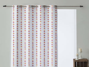 Cortina 100% algodón 140x260 cm diseño floral colores vivos