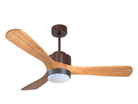 Ventilador de techo Reversible Termostato Wifi Motor DC Techos Inclinados Mando a Distancia Luz tres tonos Hypersilence Memoria