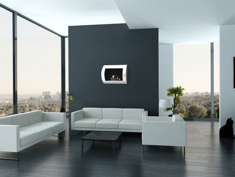 Chimeneas bioetanol pared Material Acero