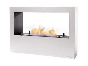Chimenea de etanol de suelo, 3500W, diseño rectangular de grandes dimensiones en acero