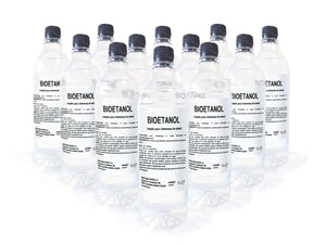 Bioetanol, combustible de origen natural, aroma neutro, caja 6 Botellas de 1L