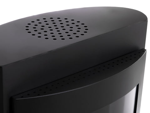 Material Acero Estufa de etanol diseño cuadrado en acero negro