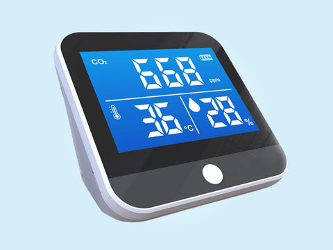 AIRTESTER CO2 Medidas Producto  9x9x5 cm