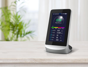 Medidor de la calidad del aire con sensor PM2.5 y PM1.0 WIFI y 8 funciones