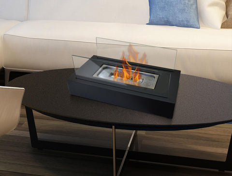 Chimenea bioetanol de mesa Material Negro