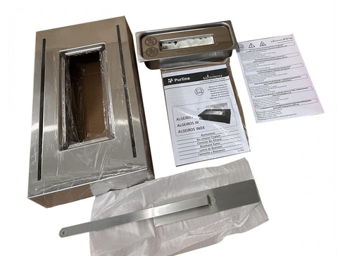 ALGEIROS INOX: Chimenea de etanol de sobremesa con dos pantallas de cristal templado