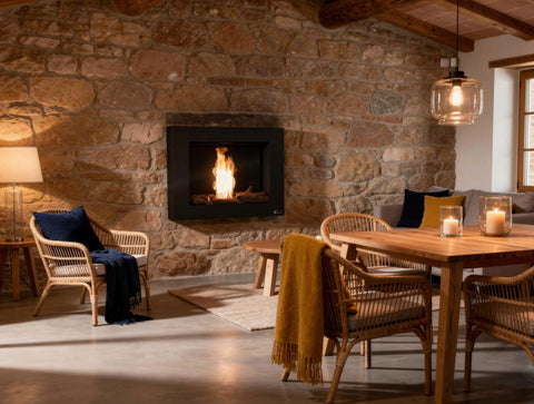 Chimeneas bioetanol pared Material Acero 