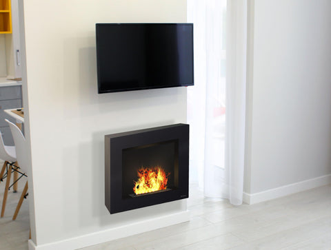 Capacidad x Depósito 1.5 L Chimenea mural decorativa con llama simulada