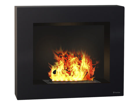 Chimenea mural decorativa con llama simulada