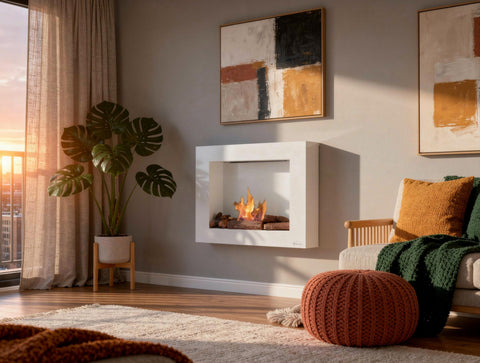 Chimeneas bioetanol pared Material Acero 