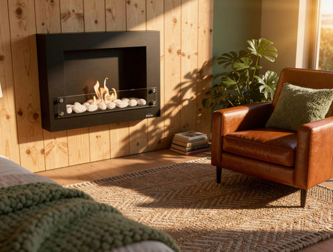 Chimeneas bioetanol pared Material Acero