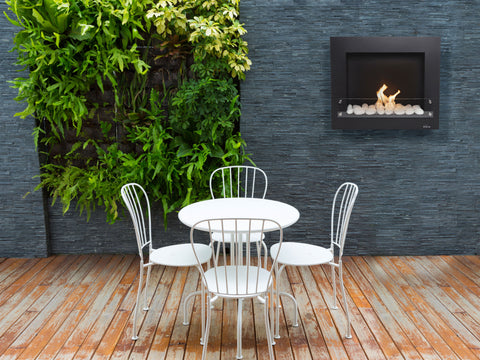 Chimeneas bioetanol pared Material Acero
