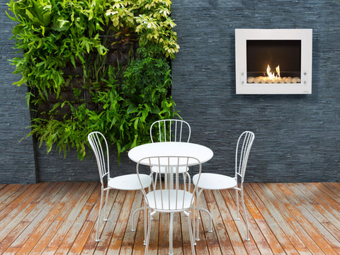Chimeneas bioetanol pared Material Acero