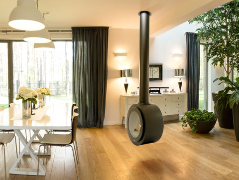 SYKE ROUND: Chimenea de etanol de techo con diseño circular