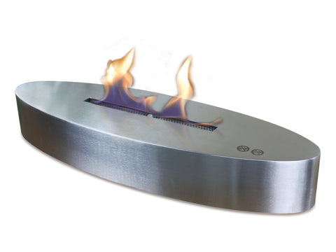 Chimenea de etanol de sobremesa en acero inoxidable