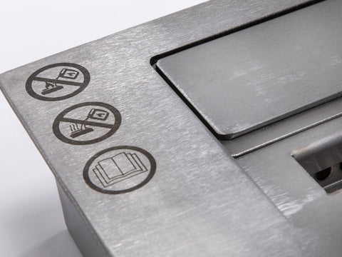 F9660: Bloque de combustión con fibra cerámica y tapa para regular la llama 3L