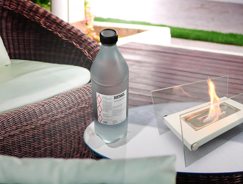 Formato Líquido Combustible Etanol de origen natural aroma neutro. Caja 12 Botellas de 1L