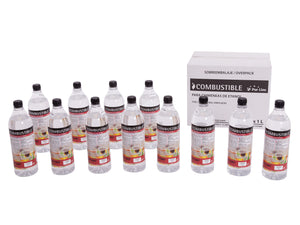 Etanol, combustible de origen natural líquido, aroma neutro, caja 12 Botellas 1L