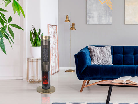 HOTI T55: Calefactor 2kW con efecto digital de fuego eléctrico