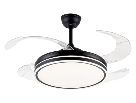 Ventilador de techo retráctil con luz LED y temporizador