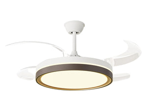 Ventilador de techo retráctil con luz LED y temporizador