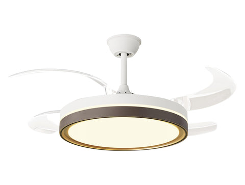 Ventilador de techo retráctil con luz LED y temporizador