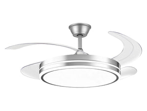 Ventilador de techo retráctil con luz LED y temporizador