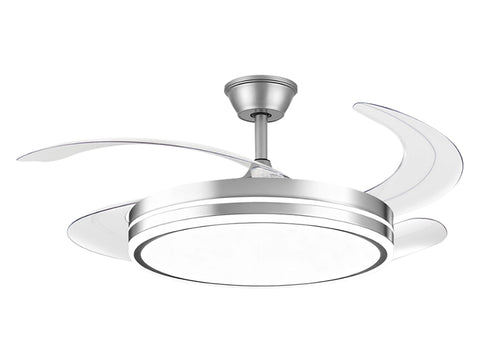 Ventilador de techo retráctil con luz LED y temporizador