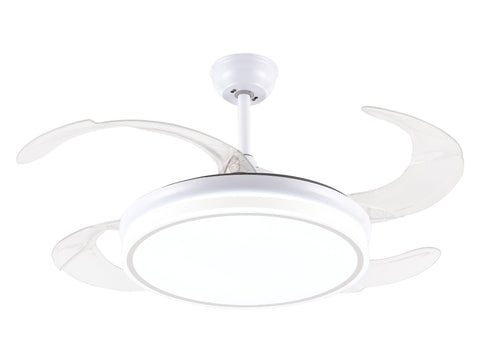 Ventilador de techo retráctil con luz LED y temporizador