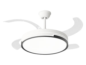 Ventilador de techo retráctil con luz LED y temporizador