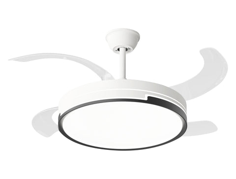 Ventilador de techo retráctil con luz LED y temporizador