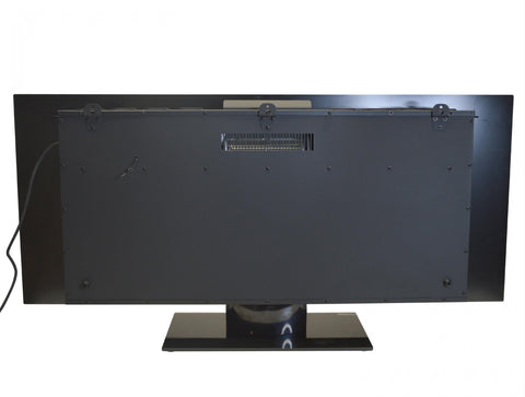 CHE-515: Chimenea eléctrica panorámica de cristal templado negro