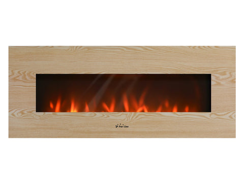 Chimenea Eléctrica Panorámica con luz LED ambiental y panel frontal MDF