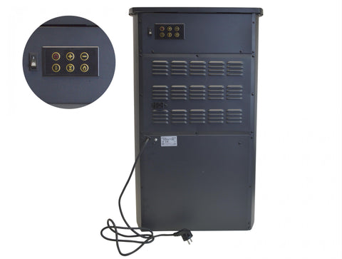 Estufa eléctrica  de acero negro de 2000W