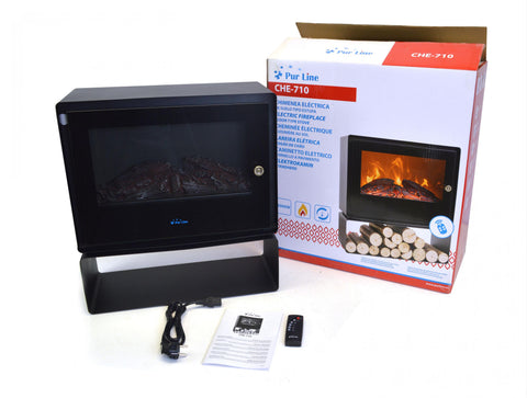 CHE-710 B: Chimenea eléctrica de suelo con estante 2000 W