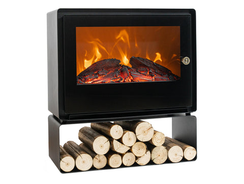 Chimenea eléctrica de suelo con estante 2000 W