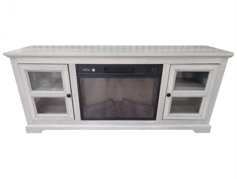 Potencia Maxima 2000 W Chimenea eléctrica con mueble aparador rustico color gris