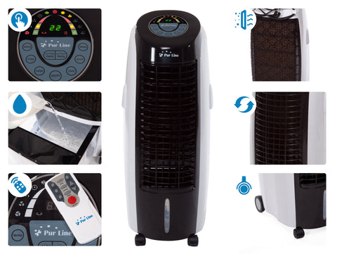 Potencia Maxima 130 W Climatizador evaporativo portatil con 6 velocidades y temporizador