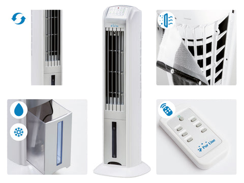 Potencia Maxima 70 W Climatizador evaporativo 70W con ionizador y 3 velocidades