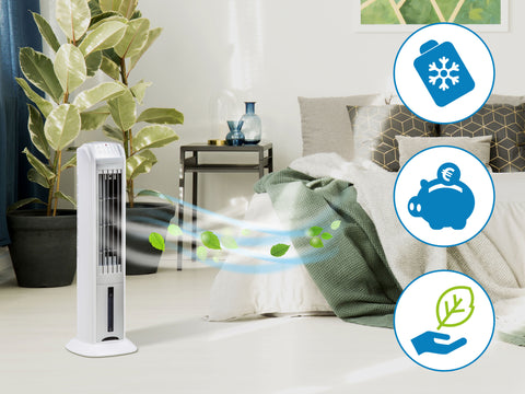 RAFY 79: Climatizador evaporativo 70W con ionizador y 3 velocidades