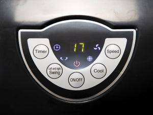 Climatizador evaporativo de bajo consumo con mando a distancia