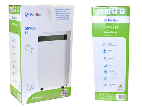 DRYOS 20: Deshumidificador con compresor de 20 l/d