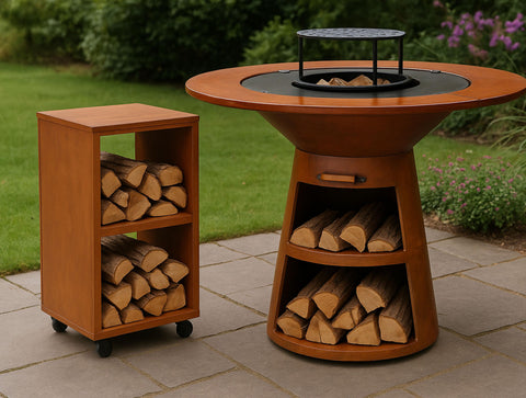 EFP TABLE RACK: Mesa auxiliar para barbacoa en acero corten