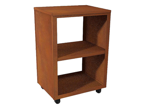 Mesa auxiliar para barbacoa en acero corten