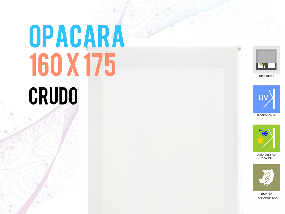 Estor Enrollable 160X175 CRUDO Poliéster Translúcido