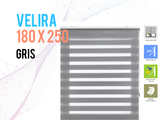 Estor Enrollable 180X250 GRIS Noche y Día