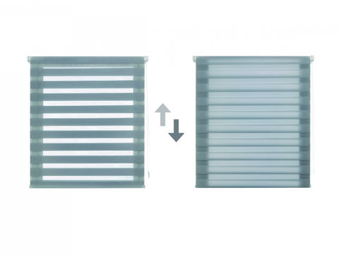 VELINDUS_37x180_GRIS: Estor Enrollable 37X180 GRIS3 Noche y Día EASY FIX