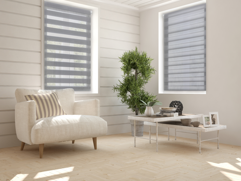 Color Gris Estor Enrollable 37X180 GRIS3 Noche y Día EASY FIX