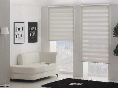 Color Crudo Estor Enrollable 100X180 CRUDO Noche y Día